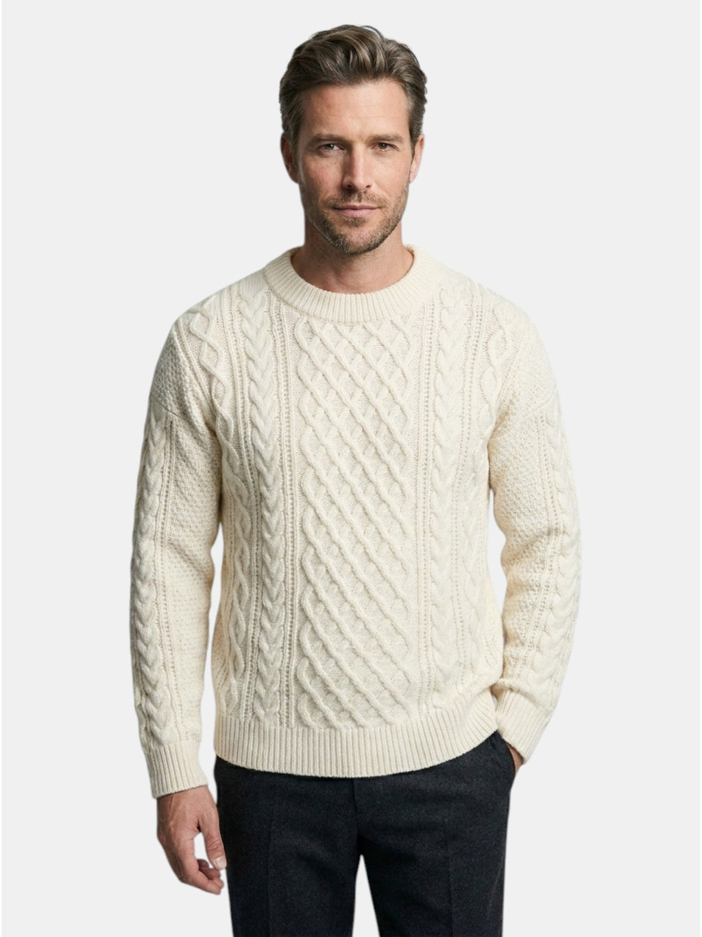 Men’s Soft Cotton Knit Sweater Classic Striped Pullover SnugBubs Australia