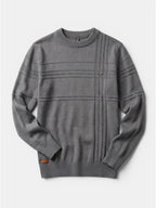 Men’s Soft Cotton Knit Sweater Classic Striped Pullover SnugBubs Australia