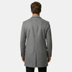 Men’s Wool Blend Coat Tailored Gray Winter Overcoat SnugBubs Australia