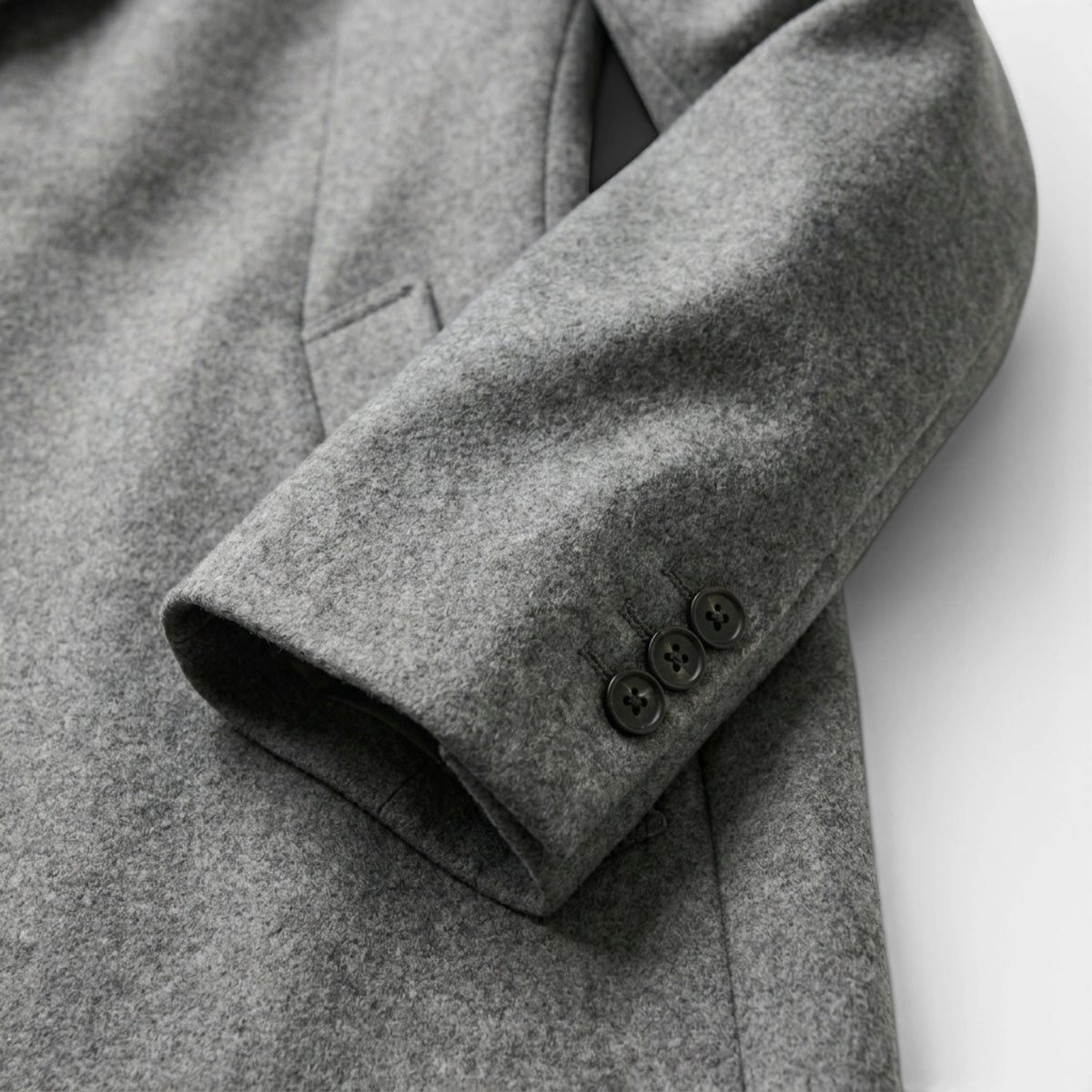 Men’s Wool Blend Coat Tailored Gray Winter Overcoat SnugBubs Australia