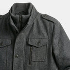Men’s Wool Cashmere Overcoat Tailored Gray Winter Coat SnugBubs Australia