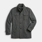 Men’s Wool Cashmere Overcoat Tailored Gray Winter Coat SnugBubs Australia