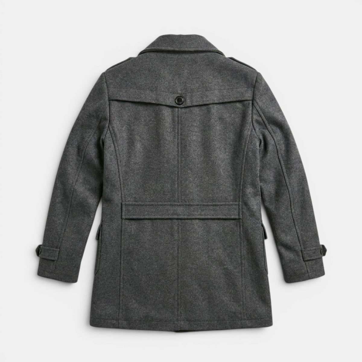 Men’s Wool Cashmere Overcoat Tailored Gray Winter Coat SnugBubs Australia