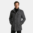 Men’s Wool Cashmere Overcoat Tailored Gray Winter Coat SnugBubs Australia