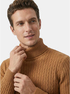 Men’s Wool Turtleneck Sweater Warm Ribbed Knit Pullover SnugBubs Australia