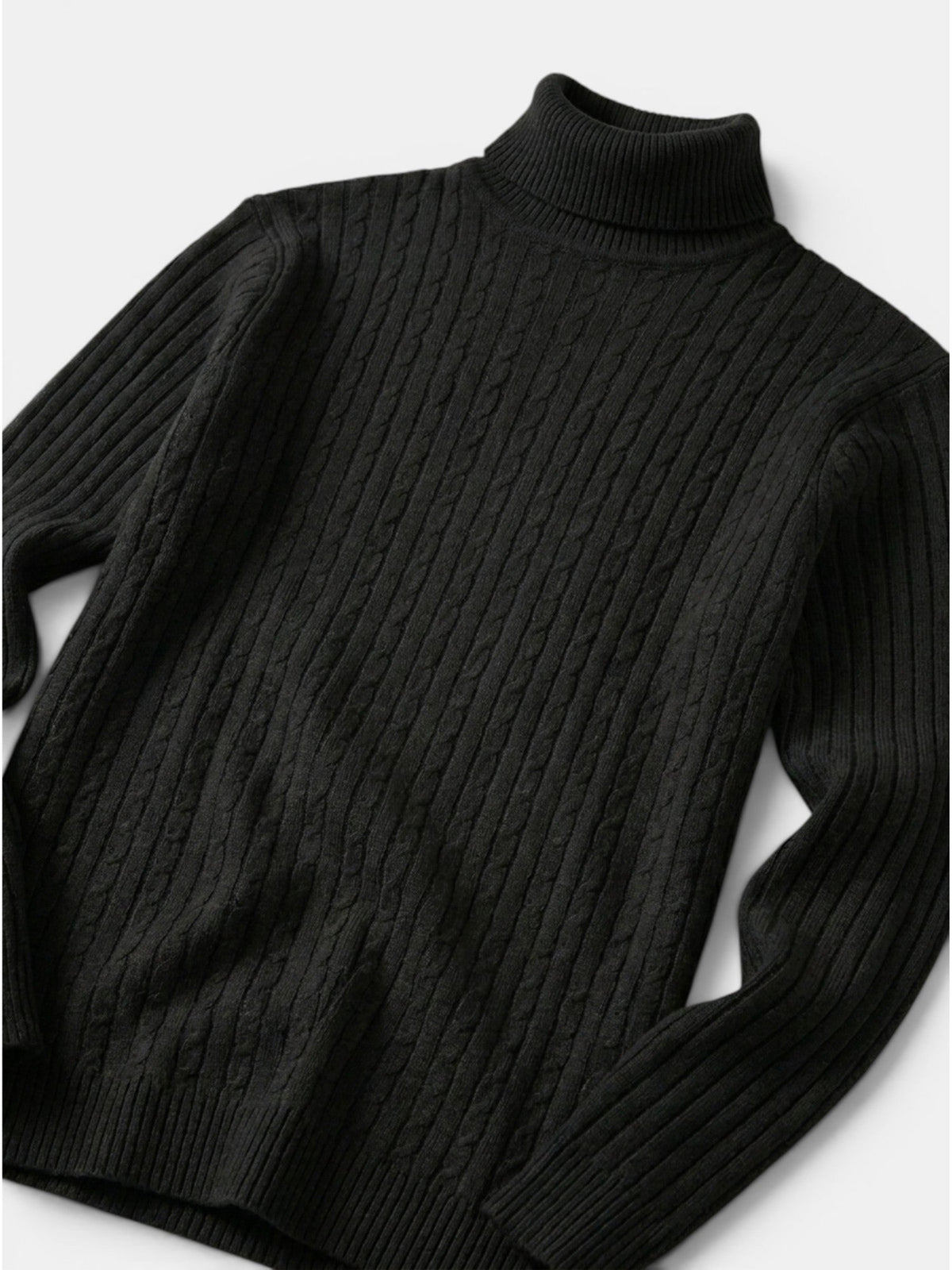 Men’s Wool Turtleneck Sweater Warm Ribbed Knit Pullover SnugBubs Australia