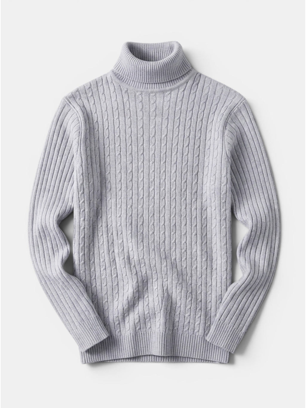 Men’s Wool Turtleneck Sweater Warm Ribbed Knit Pullover SnugBubs Australia