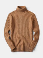 Men’s Wool Turtleneck Sweater Warm Ribbed Knit Pullover SnugBubs Australia