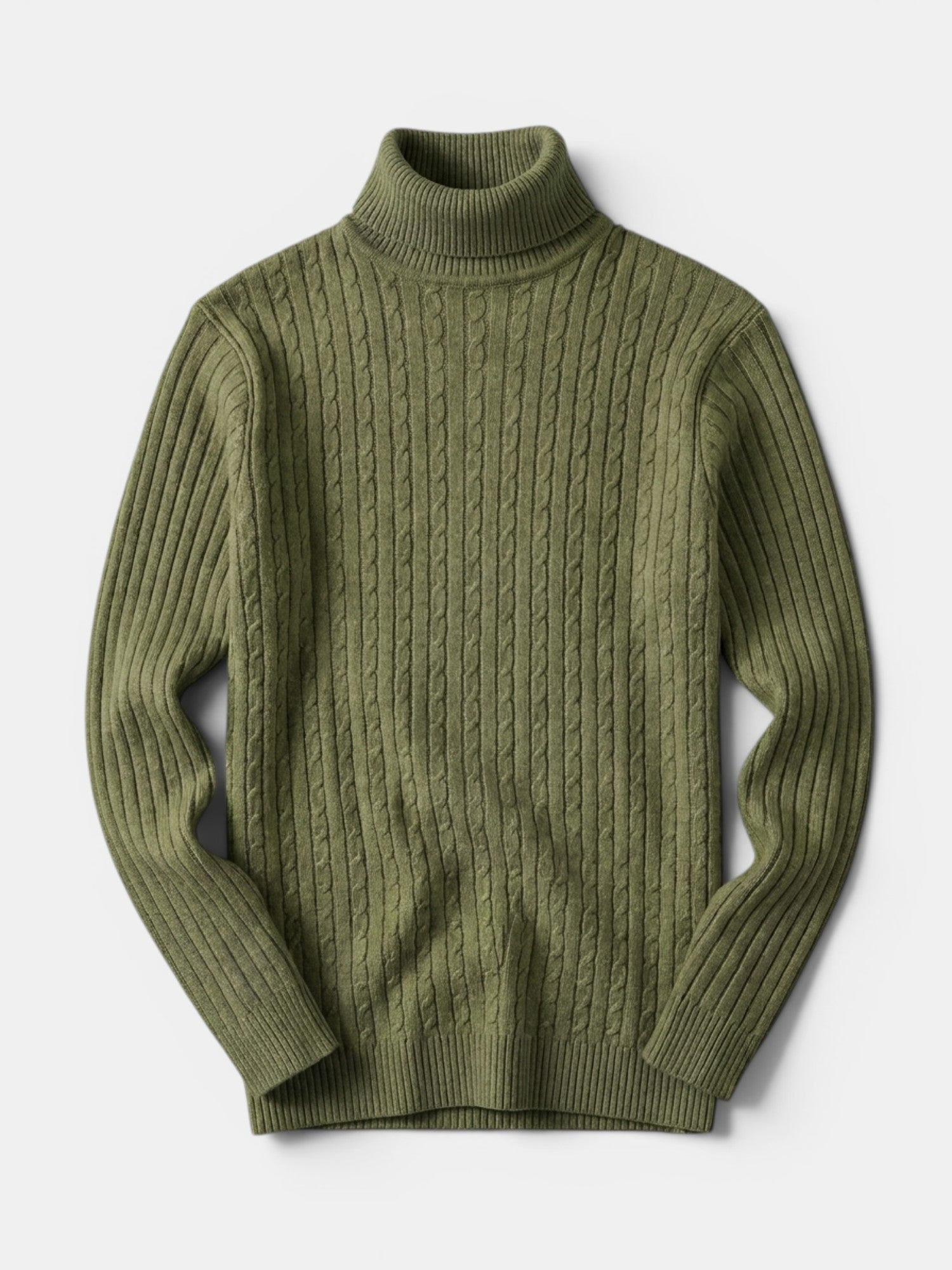 Men’s Wool Turtleneck Sweater Warm Ribbed Knit Pullover SnugBubs Australia