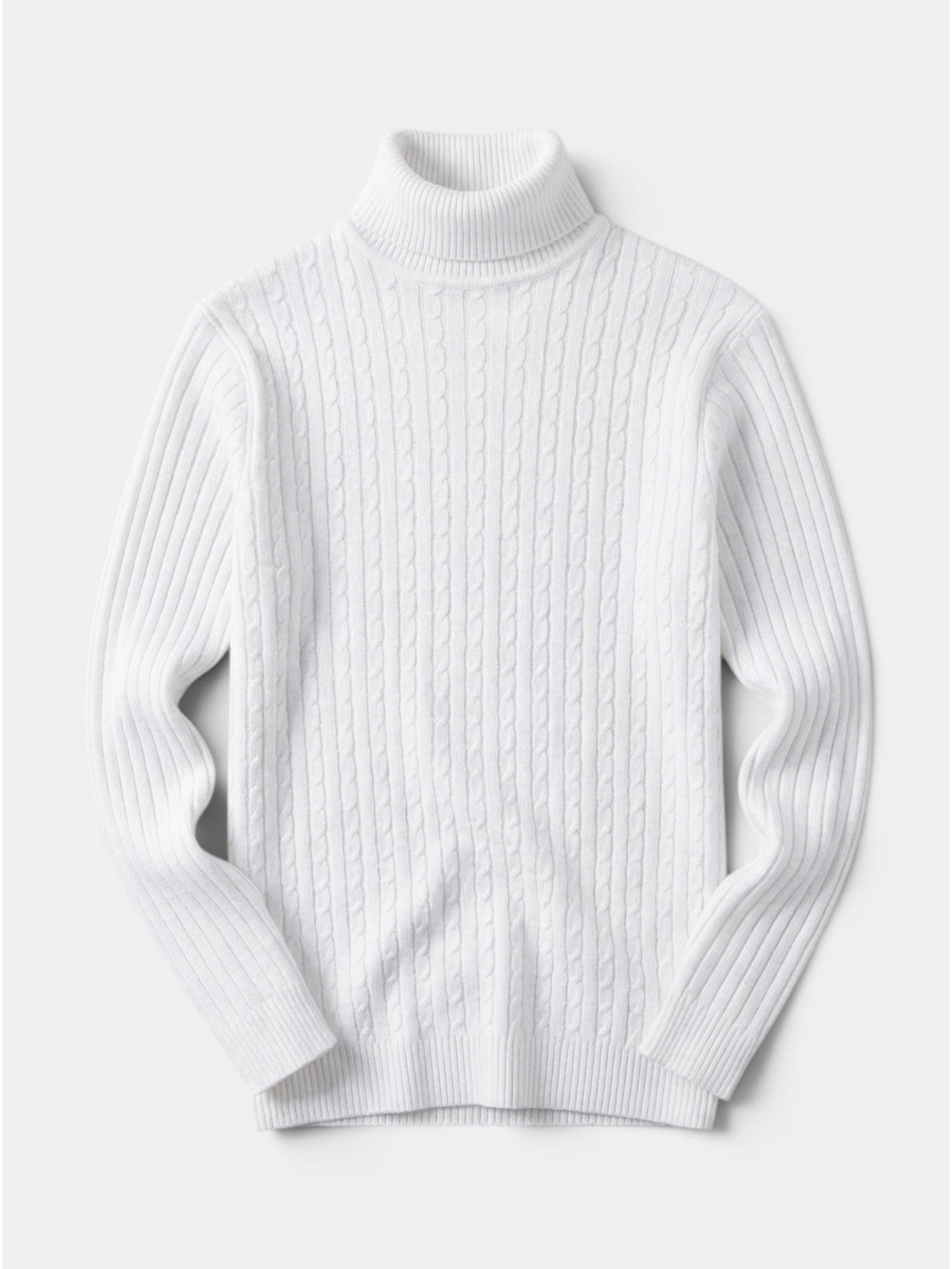 Men’s Wool Turtleneck Sweater Warm Ribbed Knit Pullover SnugBubs Australia