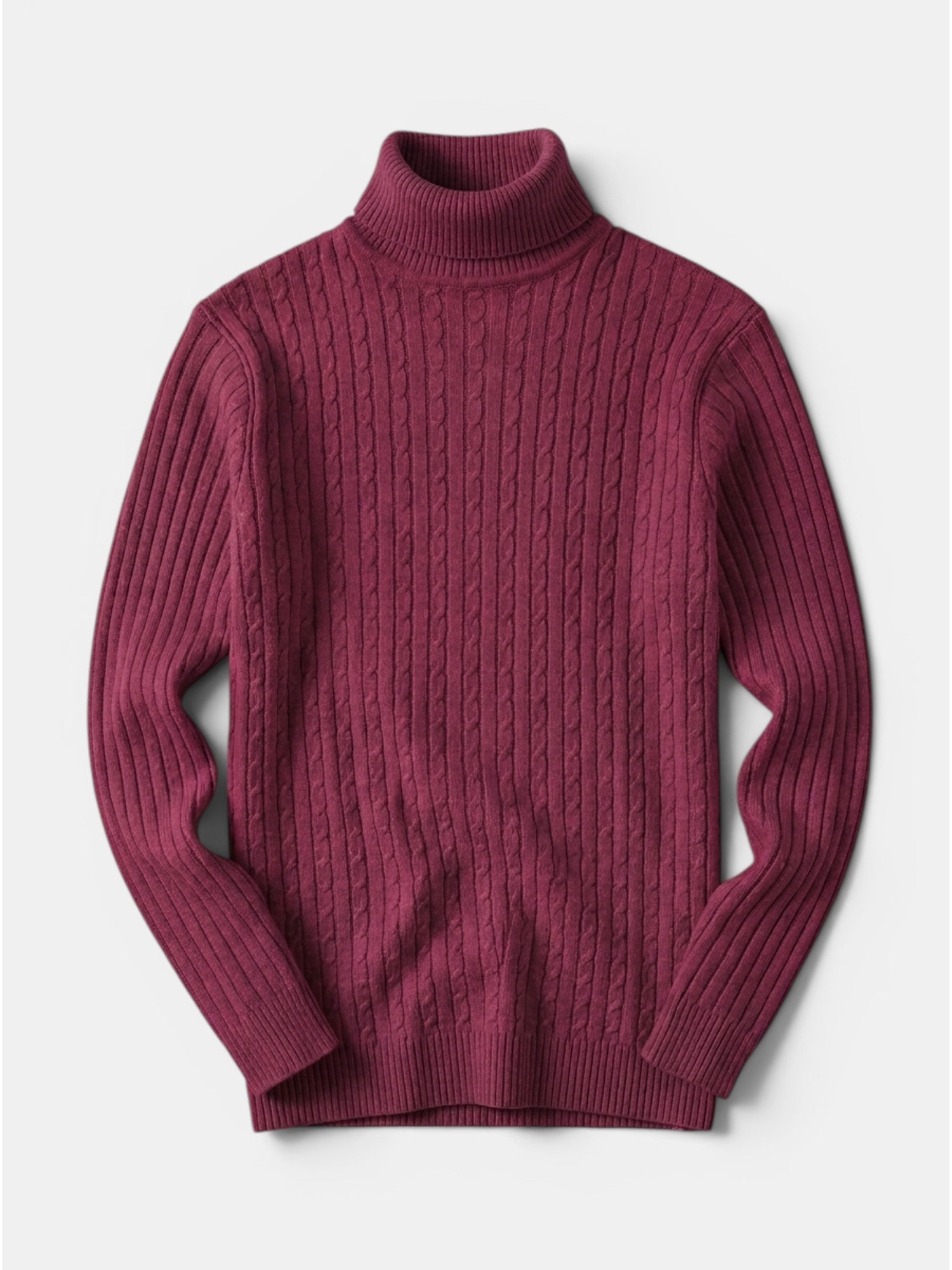 Men’s Wool Turtleneck Sweater Warm Ribbed Knit Pullover SnugBubs Australia