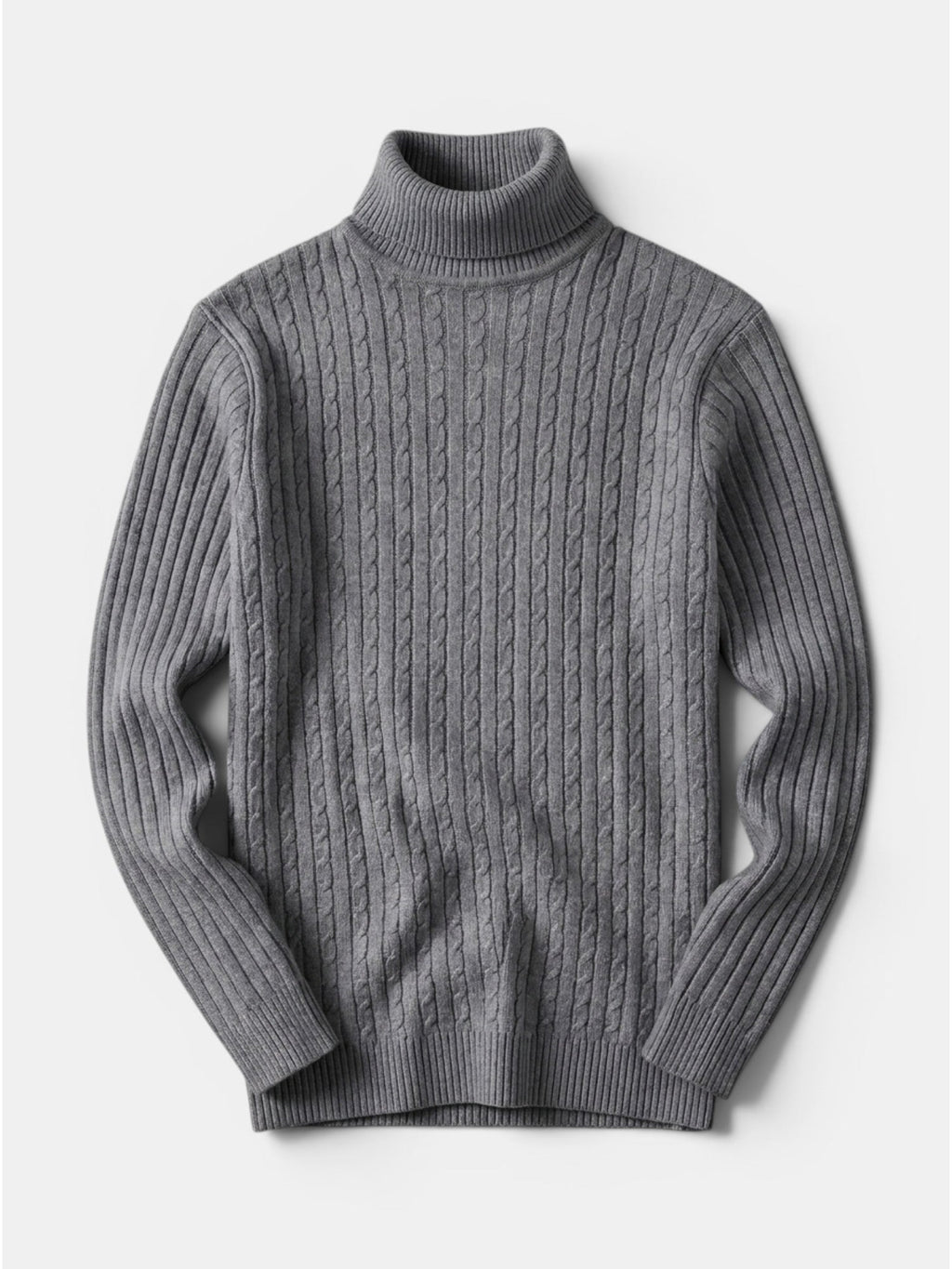 Men’s Wool Turtleneck Sweater Warm Ribbed Knit Pullover SnugBubs Australia