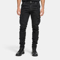 Men's Cargo Jeans with Slim Leg and Multi Pocket Design