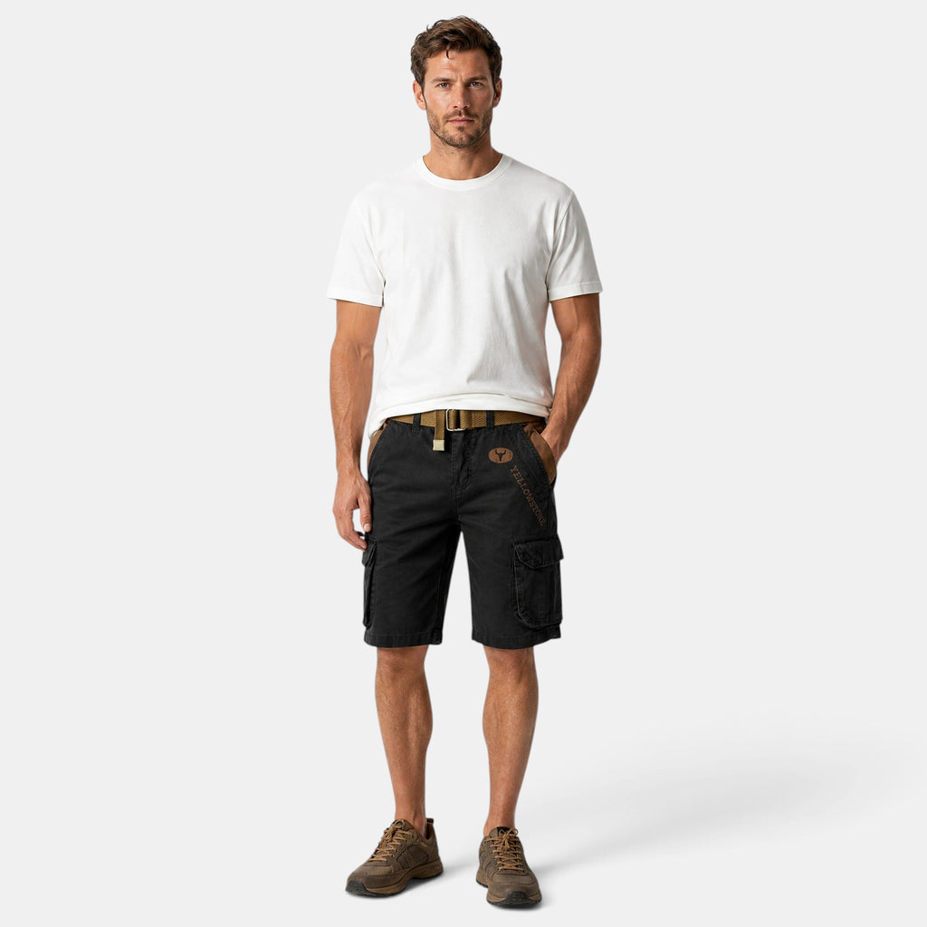 Men's Cargo Shorts with Multiple Pockets and Belt Loops