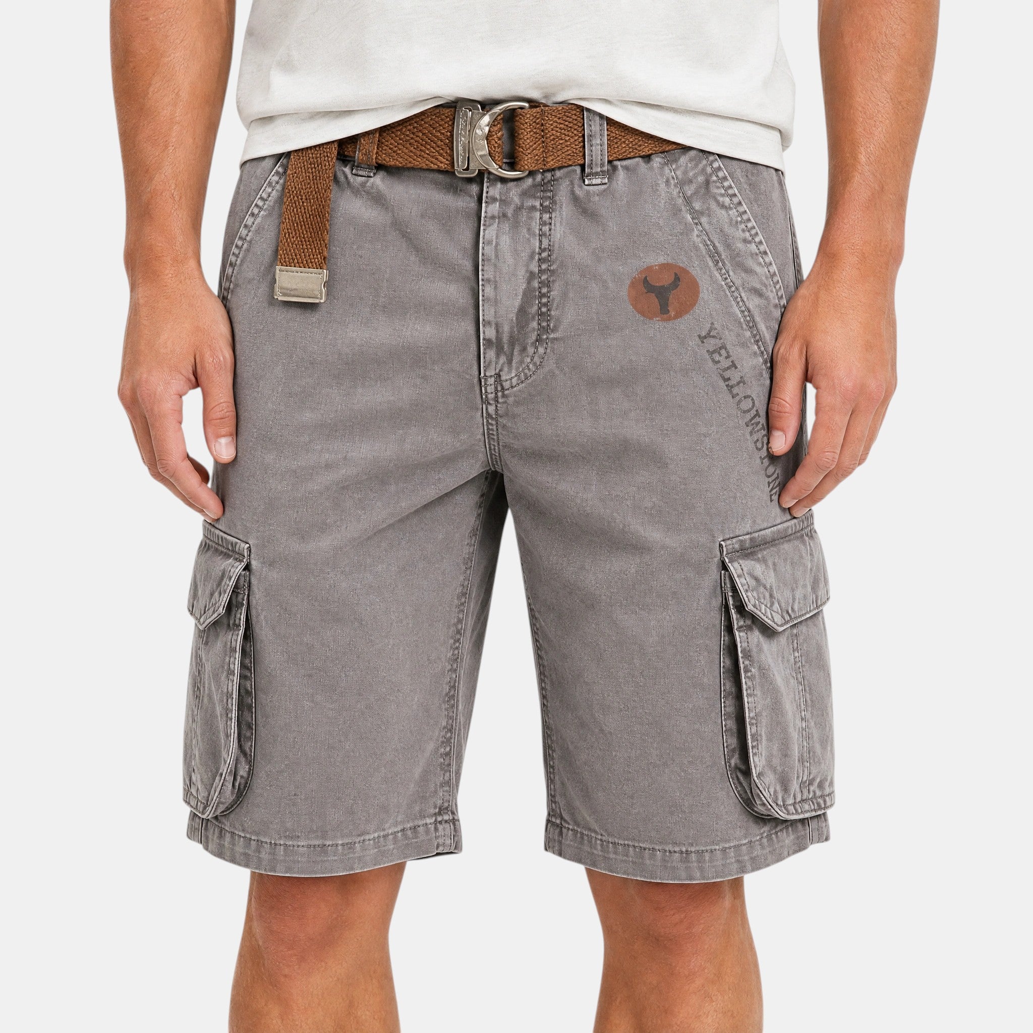 Men's Cargo Shorts with Multiple Pockets and Belt Loops