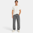 Men's Straight Leg Jeans with Belt Loops and Five Pocket Design