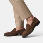 Men's Suede Penny Loafers Classic Slip-On Dress Shoes SnugBubs Australia