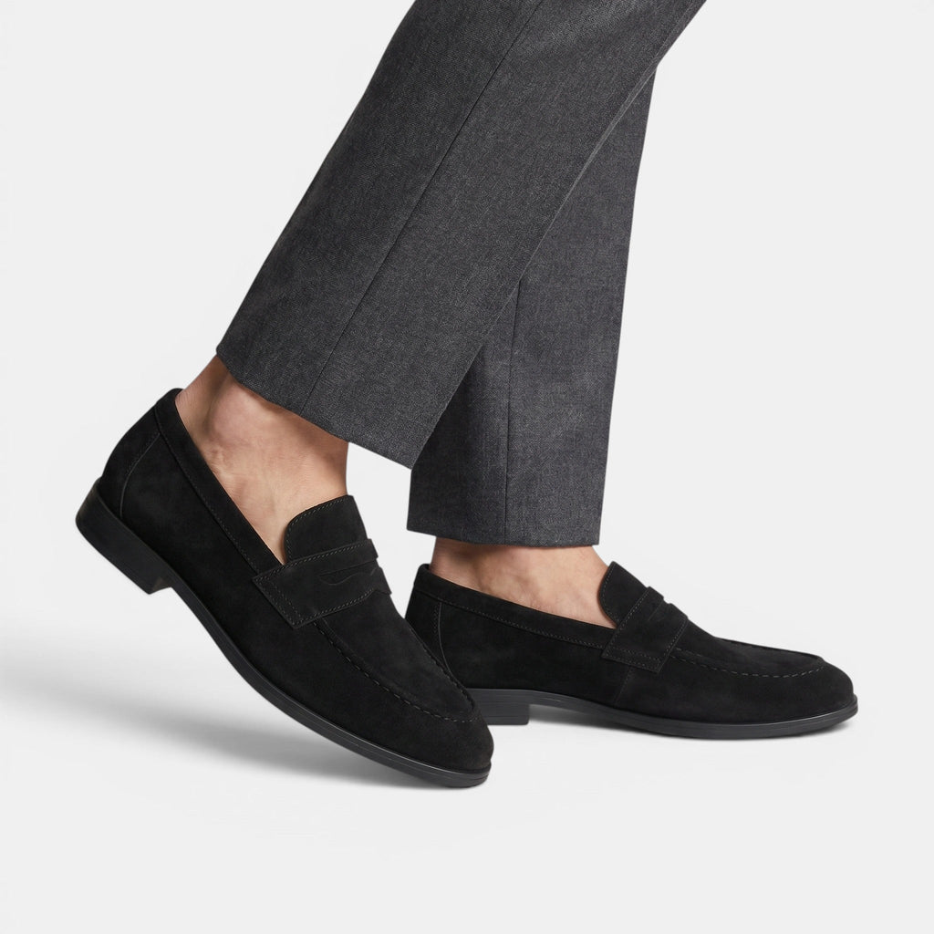 Men's Suede Penny Loafers Classic Slip-On Dress Shoes SnugBubs Australia