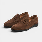 Men's Suede Penny Loafers Classic Slip-On Dress Shoes SnugBubs Australia