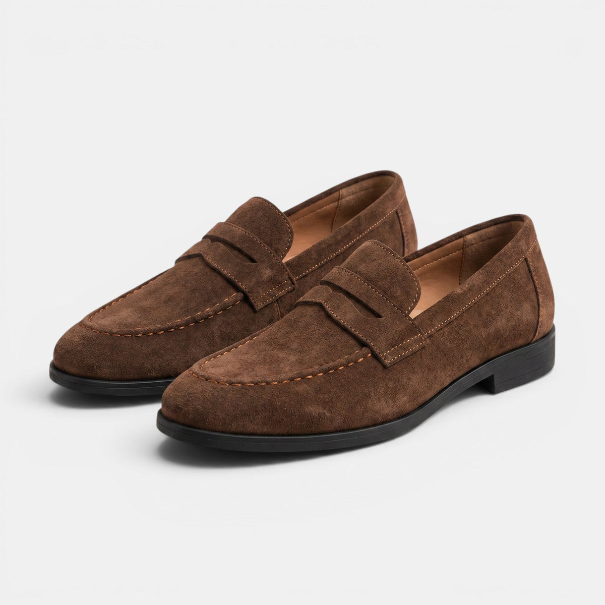 Men's Suede Penny Loafers Classic Slip-On Dress Shoes SnugBubs Australia