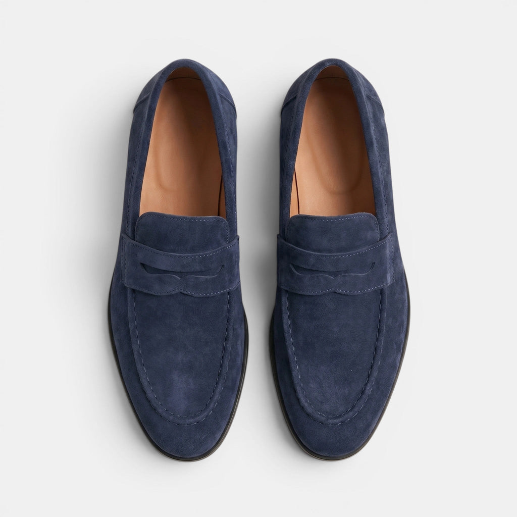 Men's Suede Penny Loafers Classic Slip-On Dress Shoes SnugBubs Australia