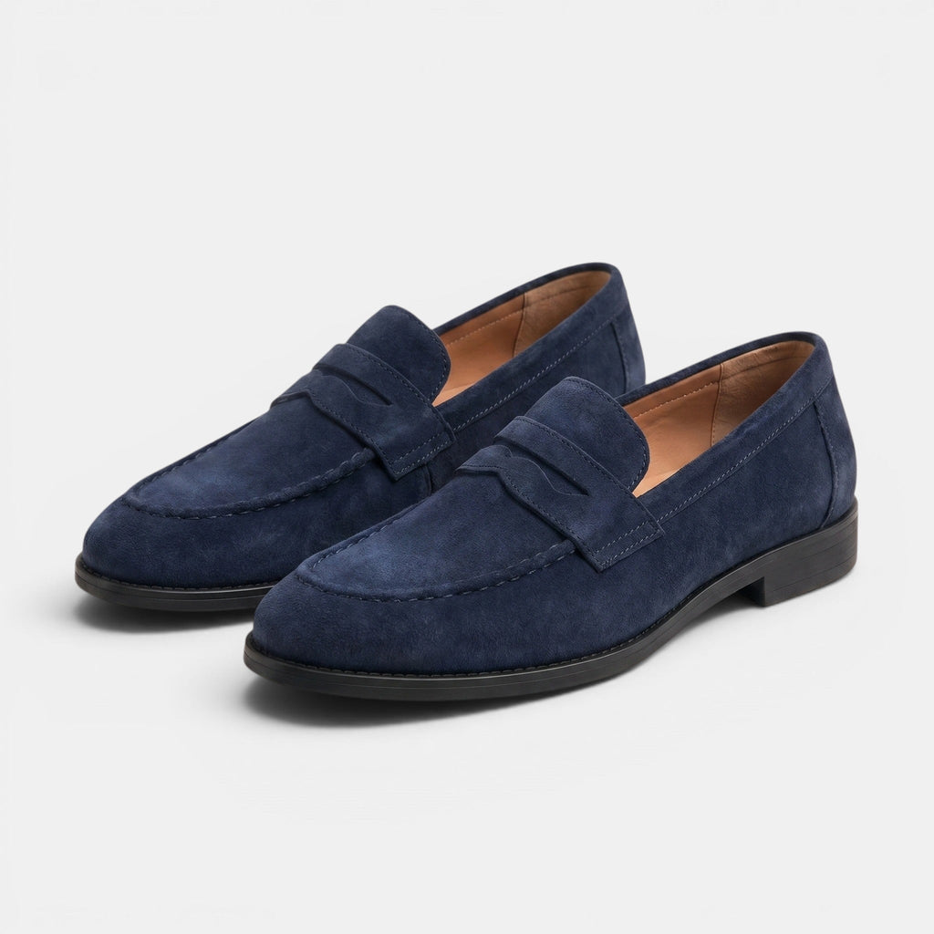 Men's Suede Penny Loafers Classic Slip-On Dress Shoes SnugBubs Australia