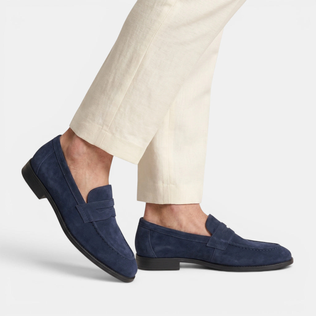 Men's Suede Penny Loafers Classic Slip-On Dress Shoes SnugBubs Australia