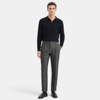 Men's Trousers with Pleated Front and Turn Up Hem