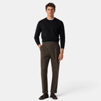 Men's Trousers with Pleated Front and Turn Up Hem