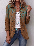 Women's Paisley Print Ruched Jacket for Every Occasion