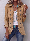 Women's Versatile Western Pattern Print Ruches Jacket for Any Occasion