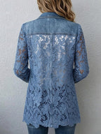 Women's Floral Lace Panel Blazer Jacket for Every Occasion