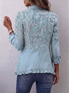 Women's Vintage-Inspired Paisley Print Pleated Jacket for Any Occasion