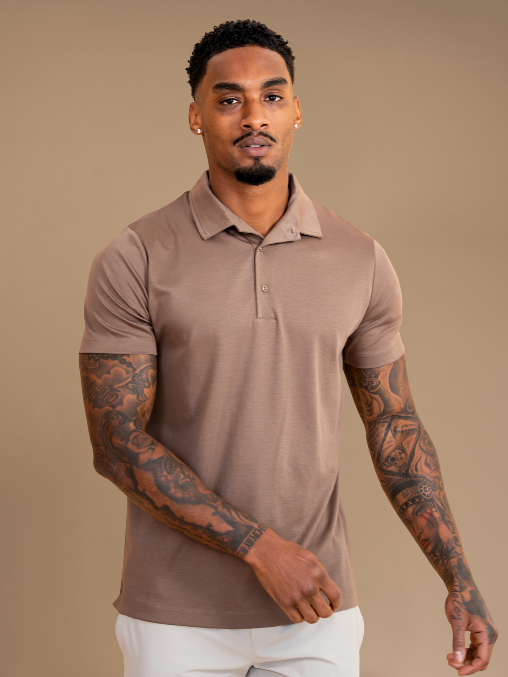 Men's Slim Fit Stretch Polo Shirt with Reinforced Collar and Modern Design