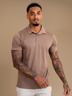 Men's Slim Fit Stretch Polo Shirt with Reinforced Collar and Modern Design