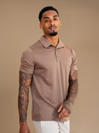 Men's Slim Fit Stretch Polo Shirt with Reinforced Collar and Modern Design