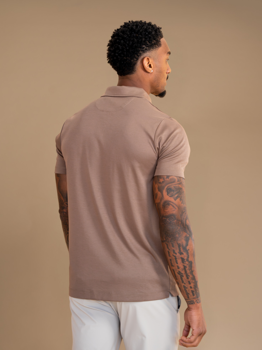 Men's Slim Fit Stretch Polo Shirt with Reinforced Collar and Modern Design