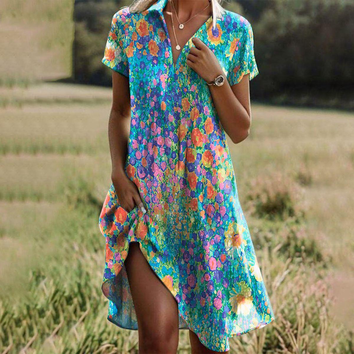Boho Chic Summer Dress for Women - Lightweight and Flowing Style