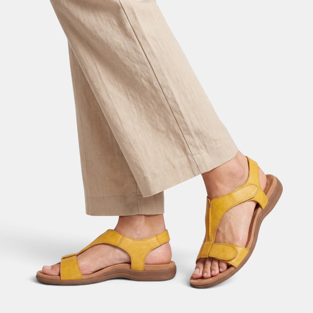 Women's Adjustable Strap Sandals with Open Toe and T-Bar Design