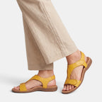 Women's Adjustable Strap Sandals with Open Toe and T-Bar Design