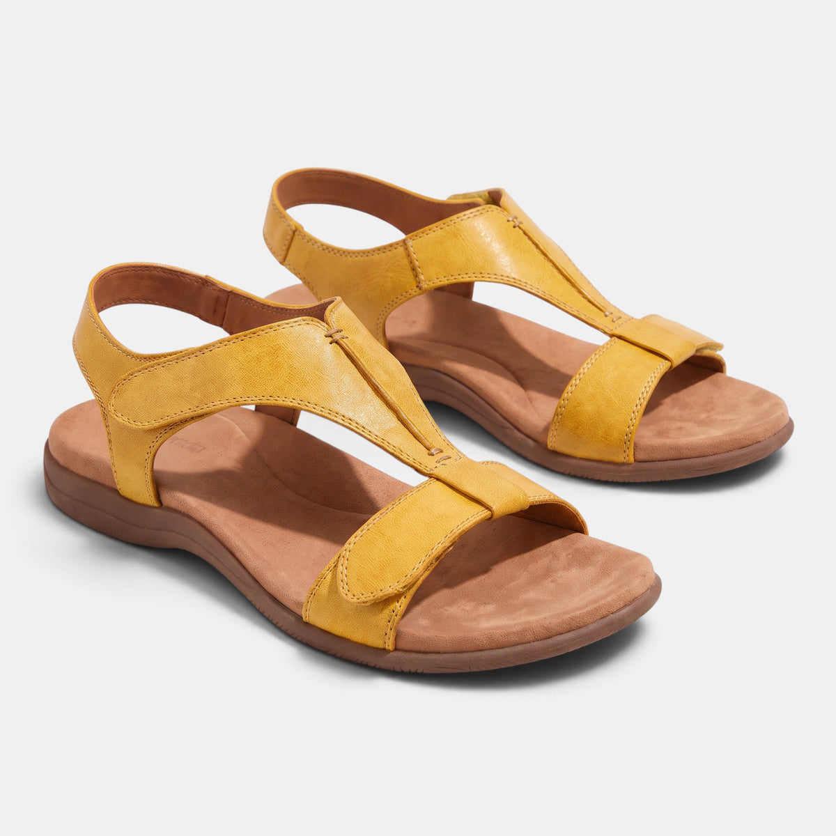 Women's Adjustable Strap Sandals with Open Toe and T-Bar Design