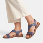 Women's Adjustable Strap Sandals with Open Toe and T-Bar Design