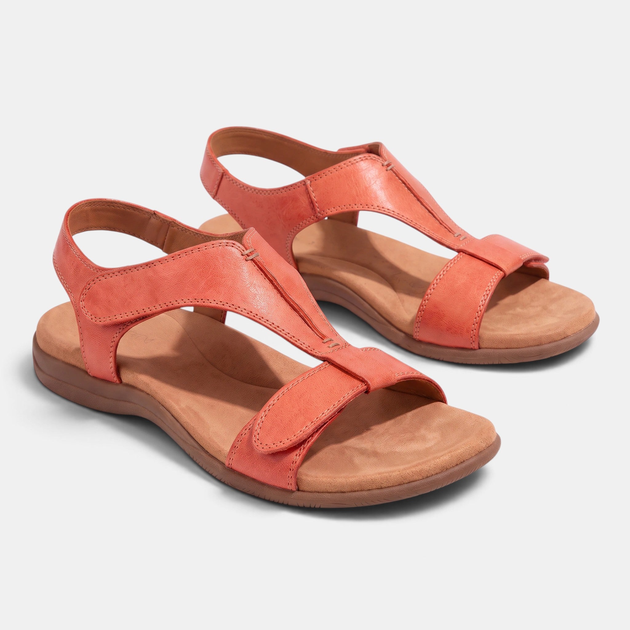 Women's Adjustable Strap Sandals with Open Toe and T-Bar Design