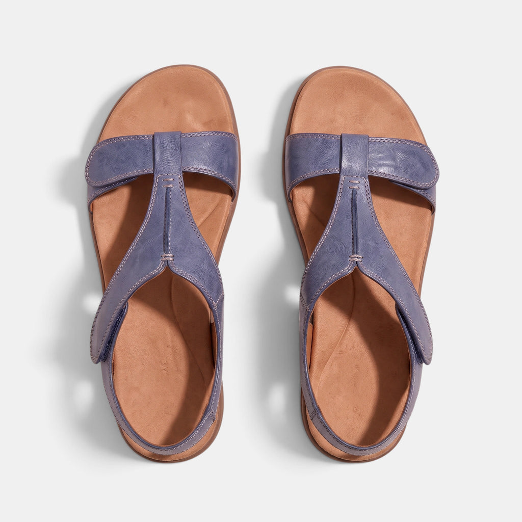 Women's Adjustable Strap Sandals with Open Toe and T-Bar Design