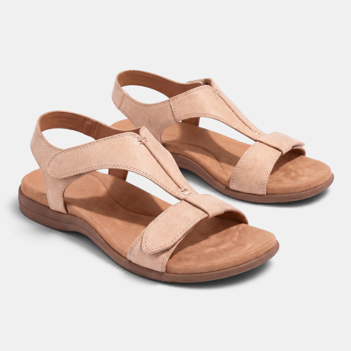 Women's Adjustable Strap Sandals with Open Toe and T-Bar Design