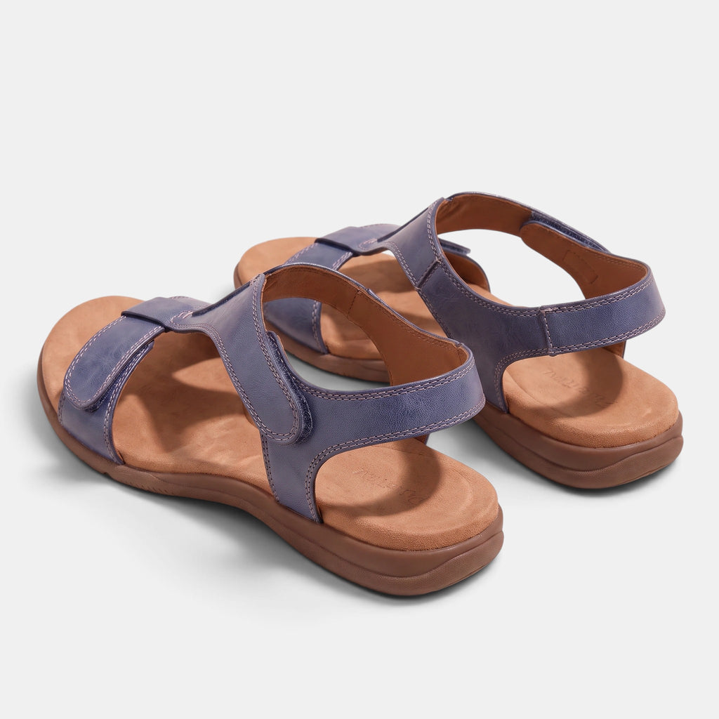 Women's Adjustable Strap Sandals with Open Toe and T-Bar Design