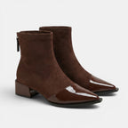 Women's Ankle Boots with Block Heel and Patent Details SnugBubs Australia