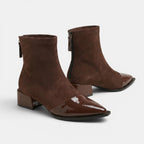 Women's Ankle Boots with Block Heel and Patent Details SnugBubs Australia