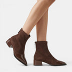 Women's Ankle Boots with Block Heel and Patent Details SnugBubs Australia