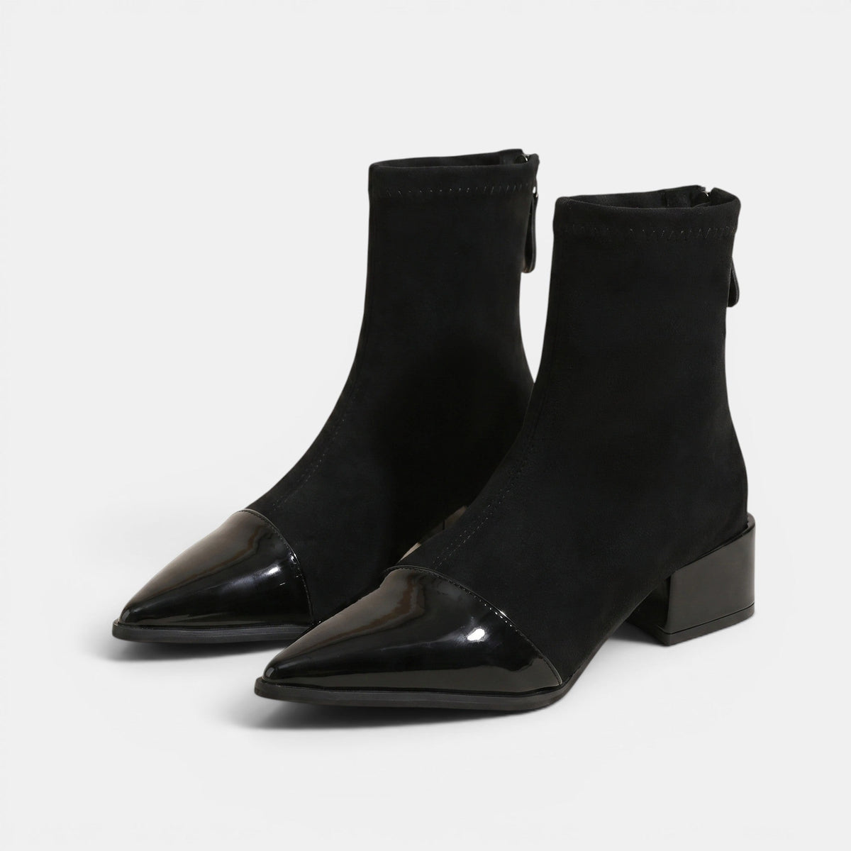 Women's Ankle Boots with Block Heel and Patent Details SnugBubs Australia